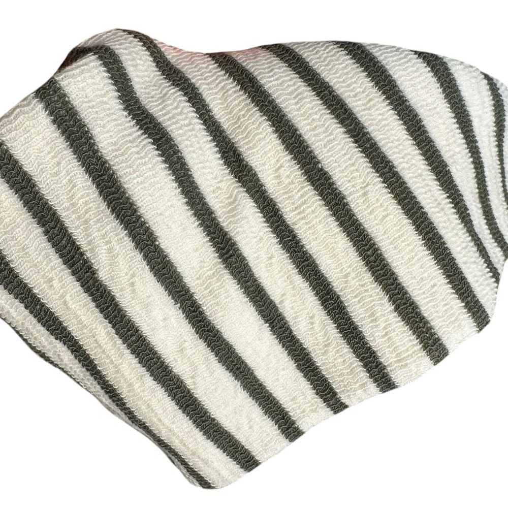 Lou & Grey Striped Drawstring Hem Crew Sweater NWT Size S